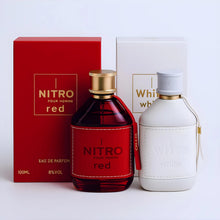 Load image into Gallery viewer, Dumont Nitro Red and White Combo Pack Eau de Parfum Set, 3.45 fl oz Each, 2-Piece Fragrance Combo Pack - 1 Red and 1 White