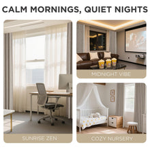 Load image into Gallery viewer, Joydeco Blackout Curtains for Bedroom - 100% Light Blocking 2 Panels Set Linen Drapes 42" W x 108" L, Thermal Insulated Room Darkening Curtains, Linen Textured for Living Room, Rod Pocket & Back Tabs