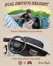 Load image into Gallery viewer, First Ride On Licensed Ford Bronco Raptor 24V 2 Seater Kids Ride on Toys, Battery Powered Electric Ride on Car, Remote Control Electric Car w/Led Lights, Music, High Low Speed (24V, White)