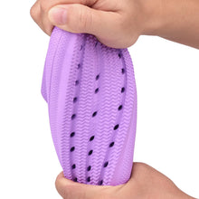 Load image into Gallery viewer, LIZICU Kids Happy Face Cloud Slides丨Pillow Slippers for Boys Girls丨Quick Drying Bathroom Shower Slippers丨Summer Beach Pool Slippers| Thick Sole Non-Slip Lightning Purple 3 Big Kid