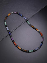 Load image into Gallery viewer, Top Plaza 7 Chakra Crystal Stone Beaded Necklace for Men Natural Gemstone Beads Necklace Handmade Balance Mens Necklace Protection Amulet Jewelry Gifts