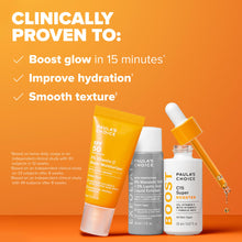 Load image into Gallery viewer, Paula's Choice Brighter Days Ahead Kit, Vitamin C and AHA Trio, Includes Travel Size C5 SPF Face Sunscreen, Mandelic Acid Exfoliant, C15 Vitamin C Booster Serum, Brightening & Resurfacing, 3-Piece Set