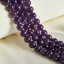 Load image into Gallery viewer, 60pcs 6mm Natural Amethyst Beads Gemstone Beads Round Loose Beads for Jewelry Making
