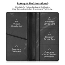 Load image into Gallery viewer, Car Registration and Insurance Card Holder Mandala Yellow Boho Aztec Flower Vehicle Glove Box Automobile Documents Paperwork Waller Case Organizer