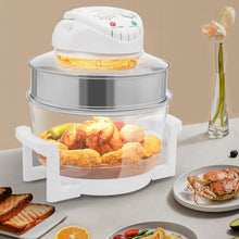 Load image into Gallery viewer, HOLMZCED 18Qt Air Fryer with Grill, Glass Airfryer with Adjustable Temperature&Timer 360° Viewable Airy Fryer with Expansion Ring for Home Kitchen