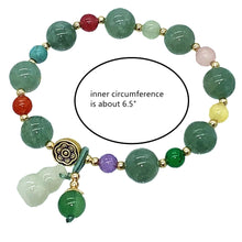 Load image into Gallery viewer, Feng Shui Handmade Chinese Wu Lou Hu Lou Bracelet for Health and Protection (GREEN)