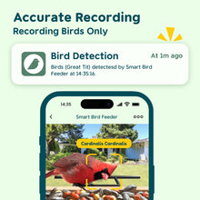 Load image into Gallery viewer, TT Nature Bird Feeder with Camera Solar Powered, Upgraded 1.5L Smart Bird Feeder Camera for Bird Watching, Auto Capture & Instant Real-time Notifications, Ideal Gift for Bird Lovers