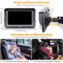 Load image into Gallery viewer, DoHonest Baby Car Camera HD 1080P - Rear-Facing Car Baby Monitor with Night Vision, Adjustable View Angle, Easy Setup, Anti-Glare Display, Safety for Kids & Infants