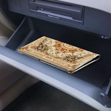 Load image into Gallery viewer, Car Registration and Insurance Card Holder Mandala Yellow Boho Aztec Flower Vehicle Glove Box Automobile Documents Paperwork Waller Case Organizer