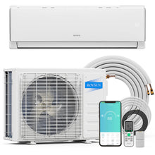Load image into Gallery viewer, ROVSUN 11500 BTU Wifi Enabled Mini Split Air Conditioner & Heater, 17 SEER2 115V Inverter Ductless Wall AC Unit with Pre-Charged Condenser, Heat Pump & Installation Kit