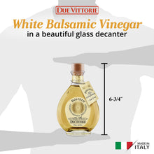 Load image into Gallery viewer, Due Vittorie Dolceto White Balsamic Vinegar Dressing - Made with Traditional Balsamic Vinegar and White Vinegar - White Balsamic Vinaigrette Dressing 8.45fl oz / 250ml (Pack of 1)