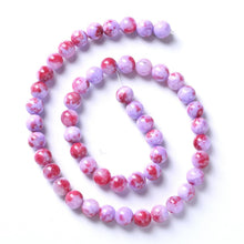 Load image into Gallery viewer, 12MM 32PCS Purple Red Persian Jade Spacer Loose Beads for Jewelry Making DIY Bracelet Necklace