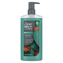 Load image into Gallery viewer, Dove Men+Care Body Wash Eucalyptus + Cedar Oil to Rebuild Skin in the Shower with Plant-Based Cleansers and Moisturizers 26 oz