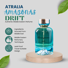 Load image into Gallery viewer, Atralia Amazonas Drift Arabian Perfume For Men- Arabic designer long lasting men perfume, travel size arab oud cologne 2024, fruity & original perfumes, middle eastern Dubai floral scents fragrances