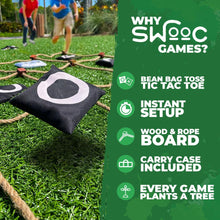 Load image into Gallery viewer, SWOOC Games - Giant Tic Tac Toe Game Outdoor (All Weather) | 3ft x 3ft | Instant Setup, No Assembly | Giant Outdoor Games for Adults and Family | Outside Toys | Large Lawn & Backyard Fun | Yard Game