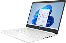 Load image into Gallery viewer, HP Newest 14" Ultral Light Laptop for Students and Business, Intel Quad-Core N4120, 8GB RAM, 192GB Storage(64GB eMMC+128GB Micro SD), 1 Year Office 365, Webcam, HDMI, WiFi, USB-A&C, Win 11 S
