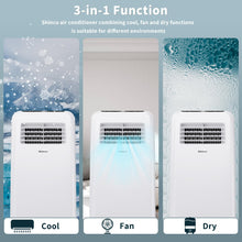 Load image into Gallery viewer, Shinco 8,000 BTU Portable Air Conditioner - 3-in-1 Cool/Dehumidifier/Fan for Rooms Up to 350 sq.ft, Remote Control & 24H Timer, Compact AC Unit for Bedroom/Office