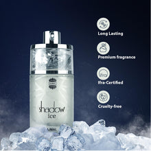 Load image into Gallery viewer, Ajmal Shadow Ice Eau de Parfum 3.4 oz / 100 ml – Fresh Long-Lasting Unisex Perfume | Citrus, Neroli, Jasmine, Musk & Sandalwood | Premium Summer Fragrance from Dubai