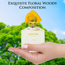 Load image into Gallery viewer, Darling for Women Eau De Parfum- Floral & Woody Fragrance - Top Notes of Gardenia, Violet Petals & Jasmine - Powdery Soft Dry Down of White Woods, Vanilla & Musk as Base - Elegant 100ml Bottle