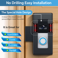 Load image into Gallery viewer, Anti-Theft Video Doorbell Mount Compatible with Ring/Blink Wireless Video Doorbell 1/2/3/3 Plus/4/2023 Release,Not Block Doorbell Motion Sensor,No-Drill Mounting Bracket for Houses,Apartments,Black