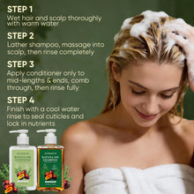 Load image into Gallery viewer, Batana Oil Shampoo and Conditioner Set, Batana Oil Shampoo for Hair Loss, Restores Hair Vitality and Rejuvenates, Stimulates Hair Growth, Repairs Damage for Men & Women 300ml+300ml 10.58fl.oz