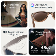 Load image into Gallery viewer, Ray-Ban Meta (Gen 2), Wayfarer, Matte Black | Smart AI Glasses for Men, Women — 2x Battery Life — 3K Ultra HD Resolution — 12 MP Ultra-Wide Camera, Audio, Video — Transitions® Grey Lenses