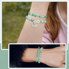 Load image into Gallery viewer, Landical 4 Pcs Jade Bracelet for Women Good Luck Wealth Green Aventurine Bracelet 8 mm Stretch Dongling Jade Beaded Bracelets Set Spiritual Bracelet Gift
