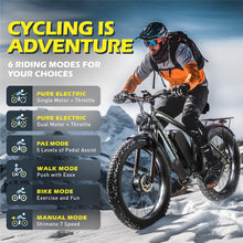 Load image into Gallery viewer, Electric Bike for Adult, 36Ah 52V Dual Motor Ebikes, 51MPH Peak 6000W Electric Bike Fastest Ebike, 130 Miles Electric Bicycle, 26โ Fat Tire Mens E Bike, Hydraulic Brake, 7 Speed, Front Suspension