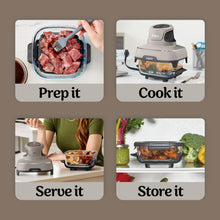 Load image into Gallery viewer, Ninja Crispi 4-in-1 Glass Air Fryer | 450°F | Non-Toxic | 4QT & 6-Cup Glass Containers w/Lids | Microwave, Freezer, Dishwasher Safe | Max Crisp, Air Fry, Bake, Recrisp | Stone | FN101ST