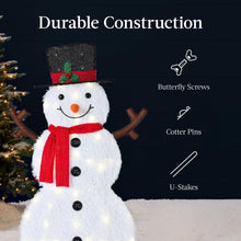 Load image into Gallery viewer, Best Choice Products 4ft 4-Piece 2D Lighted Christmas Snowman Family Set, Large Outdoor Yard Decor Holiday Decoration w/ 160 Twinkling LED Lights