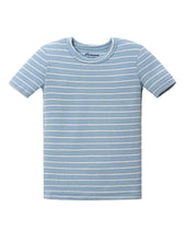 Load image into Gallery viewer, AVAUMA Stripe Pattern Newborn Baby Little Boys Girls Snug-Fit Pajamas Summer Short Sets Pjs Kids Clothes (L/Dark Blue)