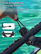 Load image into Gallery viewer, Atader Kayak Paddle Holder, Kayak Accessories for Fishing, Dual Head Kayak Track Mount Accessories, Offset Paddle Holder for Kayaking, Kayak Rail Accessories Black