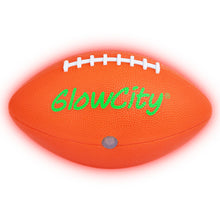 Load image into Gallery viewer, GlowCity Glow in The Dark Football - Light Up, Youth Size Footballs for Kids - LED Lights and Pre-Installed Batteries Included