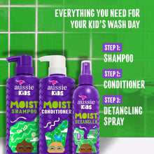 Load image into Gallery viewer, Aussie Kids Shampoo and Conditioner with Detangler Hair Care Bundle, Tangle-Free Shampoo, Detangler Spray, Sulfate & Paraben-Free, PETA Cruelty-Free, Hassle-Free Styling, 16 Fl Oz 2 Pack & 8 Fl Oz