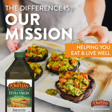 Load image into Gallery viewer, Pompeian Smooth Extra Virgin Olive Oil, First Cold Pressed, Mild and Delicate Flavor, Perfect for Sauteing & Stir-Frying, Naturally Gluten Free, Non-Allergenic, Non-GMO, 68 Fl Oz, Single Bottle