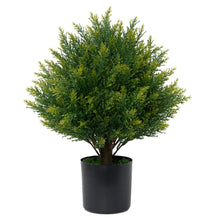 Load image into Gallery viewer, Artificial Topiary Ball Tree 19''T Faux Little Bush Ball Tree UV Resistant Shrub Potted Artificial Plant for Outdoor Indoor Front Porch Garden