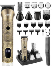 Load image into Gallery viewer, Ufree Beard Trimmer for Men, Electric Razor Shaver, Cordless Hair Clipper Shaving Kit for Mustache Body Nose Ear Hair Facial, Adjustable Beard Grooming Kit Birthday Gifts for Men