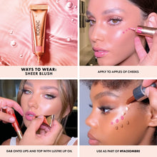 Load image into Gallery viewer, ICONIC LONDON Sheer Blush | Lightweight Liquid Cream Blush, Cruelty Free, Vegan Makeup, Cheeky Coral (Coral) 0.42 Fl oz