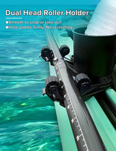 Load image into Gallery viewer, Atader Kayak Paddle Holder, Kayak Accessories for Fishing, Dual Head Kayak Track Mount Accessories, Offset Paddle Holder for Kayaking, Kayak Rail Accessories Black