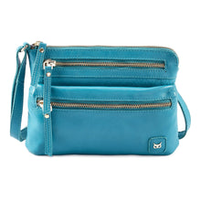 Load image into Gallery viewer, Wise Owl Accessories Small Crossbody Sling Bag Real Leather Purse for Women Crossover Trendy Shoulder Handbag (Turquoise Green Nappa)