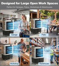 Load image into Gallery viewer, AKIRES 20600 CFM Large Swamp Cooler,Portable Evaporative Air Cooler for 3600 Sq.ft.,with Continuous Auto Fill,57.0-Gal Water Tank,120°Oscillation,3 Speeds,Cooling Fan for Outdoor,Indoor Use(69IN)