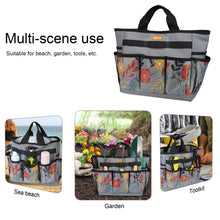 Load image into Gallery viewer, MDSTOP Garden Tool Bag, Garden Tool Kit Holder Home Organizer Storage Carrier, Oxford Garden Hand Tool Storage Tote Organizer with Handle and 8 Roomy Pockets, Floral Gardening Gift, Tools Not Included