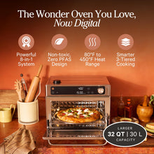Load image into Gallery viewer, Our Place Wonder Oven Pro | 8-in-1 Digital Air Fryer & Countertop Oven with Basket, Rack, Pan & Tray | 3-Rack, 32 QT - Air Fry, Toast, Roast, Bake, Reheat, Broil, Proof & Dehydrate | Stainless Steel