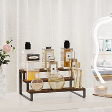 Load image into Gallery viewer, YINMIT Wooden Display Riser Stand, Tiered Perfume and Cologne Organizer Stand, 3 Tier Spice Rack Organizer, Rustic Display Shelf for Candles (3 Tier)