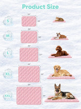 Load image into Gallery viewer, Rywell Dog Cooling Mat 2.0,Soft Blush Pink, 44" x 32" Thick & Durable Cooling Mat for Extra Large Dogs, Long-Lasting Cool with Waterproof & Color-Changing Arc-Chill Tech (Q-Max>0.5) Washable&Non-Toxic