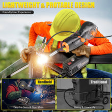 Load image into Gallery viewer, Protmex Handheld MIG Welder Machine - 110V Flux Core Portable Welder, 120A Gasless MIG Welding Machine, Inverter Wire Feed Welding Equipment, for Solder Bar Sizes from 0.030" to 0.035" (0.81.0mm)