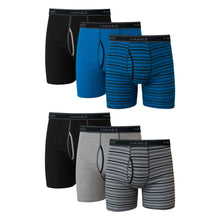 Load image into Gallery viewer, Hanes Men Hanes Boxer Briefs, Cool Dri Moisture-Wicking Underwear, Cotton No-Ride-up for Men, 6 Pack - Striped Assorted, Multi-Packs Available
