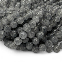 Load image into Gallery viewer, ABCGEMS Brazilian Smoky Elestial Quartz Beads (Mystical Layers & Natural Smoky Glow) Healing Energy Jewelry Making Smooth Round 8mm