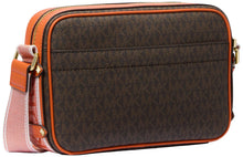 Load image into Gallery viewer, Michael Kors Maeve Large Pocket Crossbody Bag, Gold-Tone Hardware/Orange Punch
