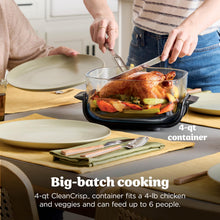 Load image into Gallery viewer, Ninja Crispi 4-in-1 Glass Air Fryer | 450°F | Non-Toxic | 4QT & 6-Cup Glass Containers w/Lids | Microwave, Freezer, Dishwasher Safe | Max Crisp, Air Fry, Bake, Recrisp | Stone | FN101ST